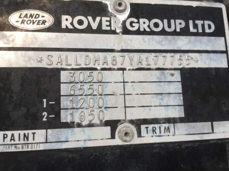 Tipo de motor por número de bastidor Actualizado octubre 2024